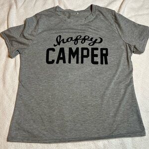 Gray 'Happy Camper' T-Shirt